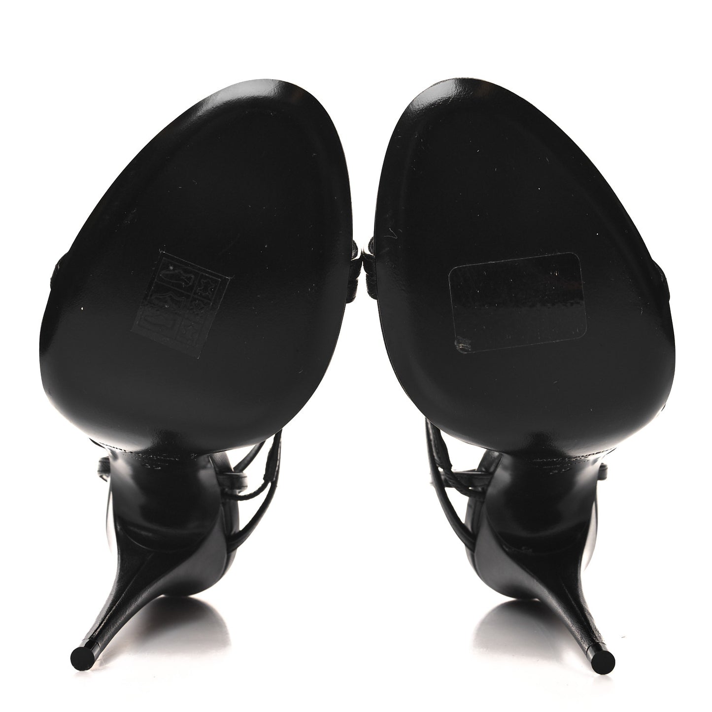 Calfskin New Belfagor Sexy 110mm Ankle Strap Sandals 39 Black