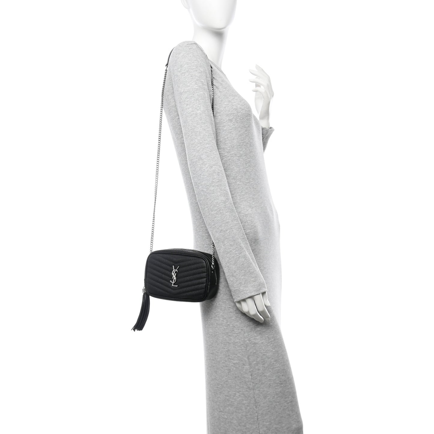 Grain De Poudre Matelasse Monogram Mini Lou Camera Bag Black