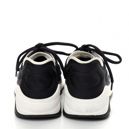 Chanel Lycra Womens CC Sneakers 38 Black 7 of 10