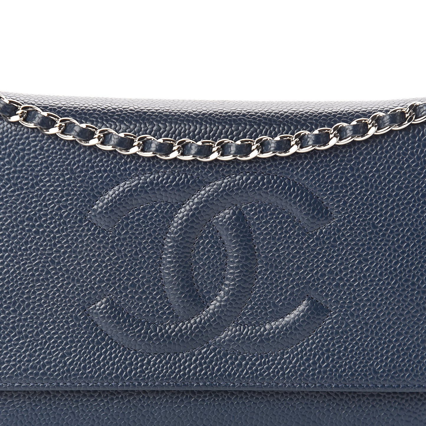 Caviar Timeless CC Wallet On Chain WOC Navy Blue