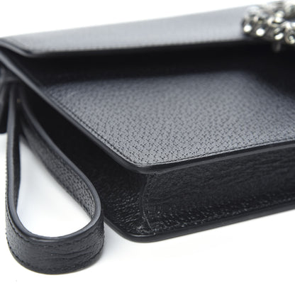 Gucci Dollar Calfskin Crystal Dionysus Clutch Wristlet Black Black Diamond 9 of 10