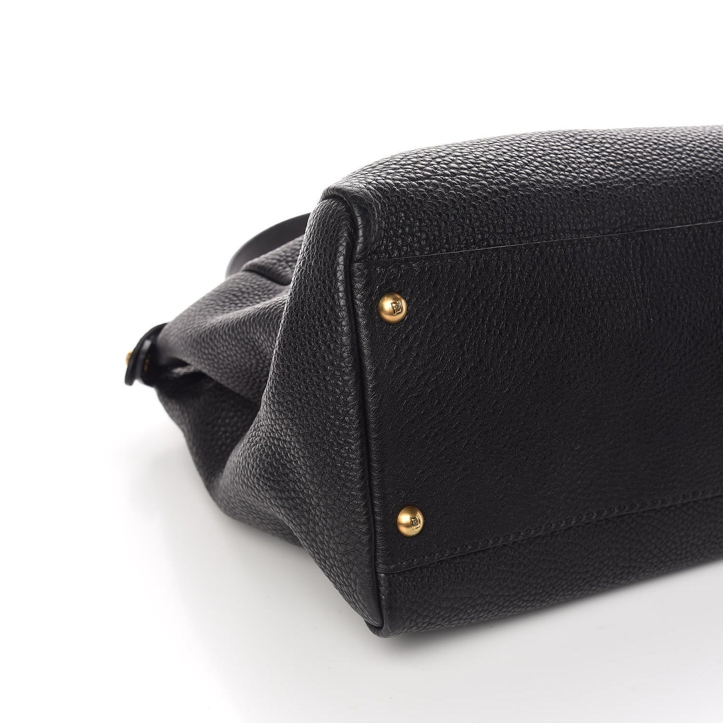 Cuoio Romano Selleria Large Peekaboo Iconic Satchel Black Moro
