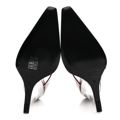 Gucci Regent Calfskin Wedge Mules 39 Rosso Ancora 6 of 10