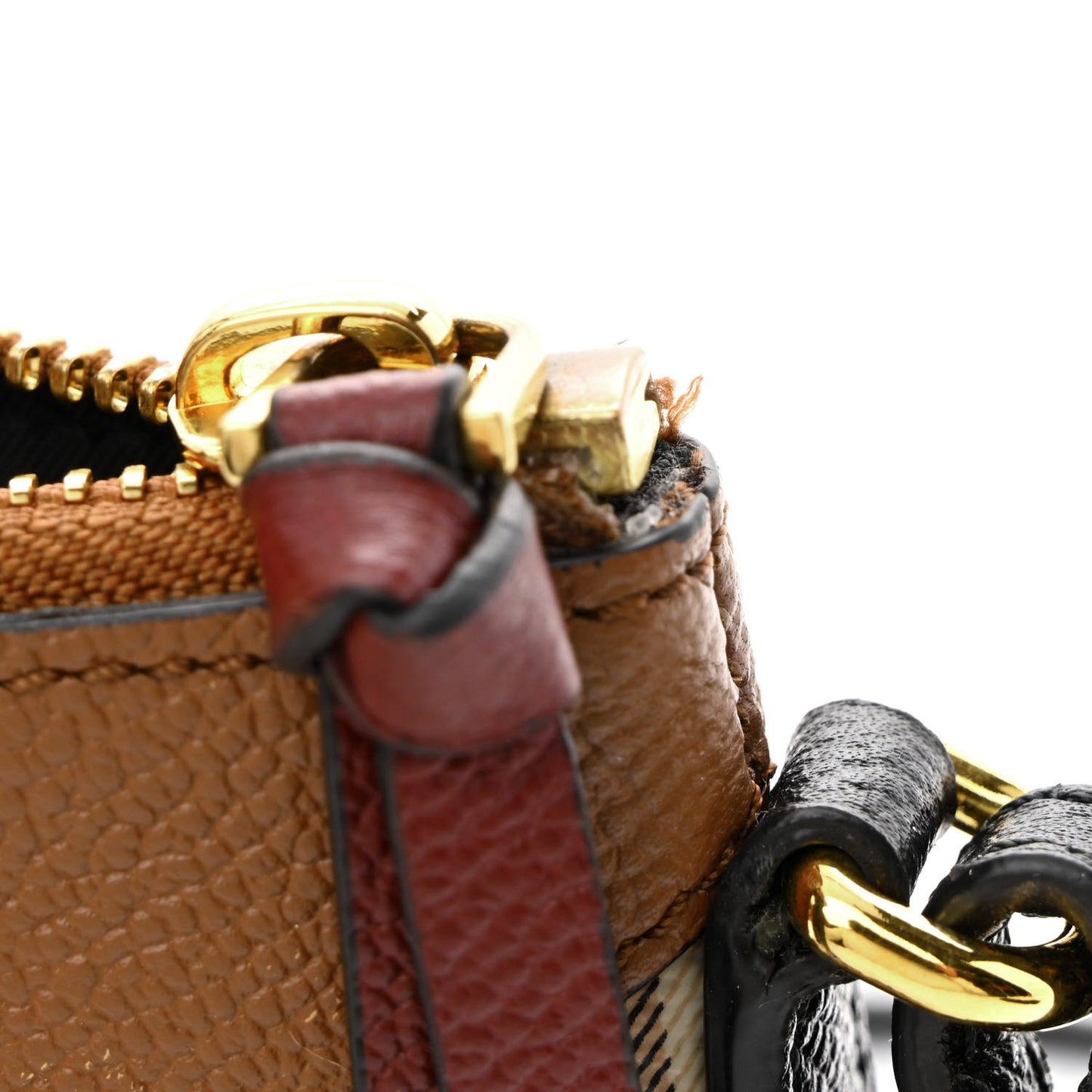 Haymarket Check Peyton Crossbody Clutch Bag Toffee