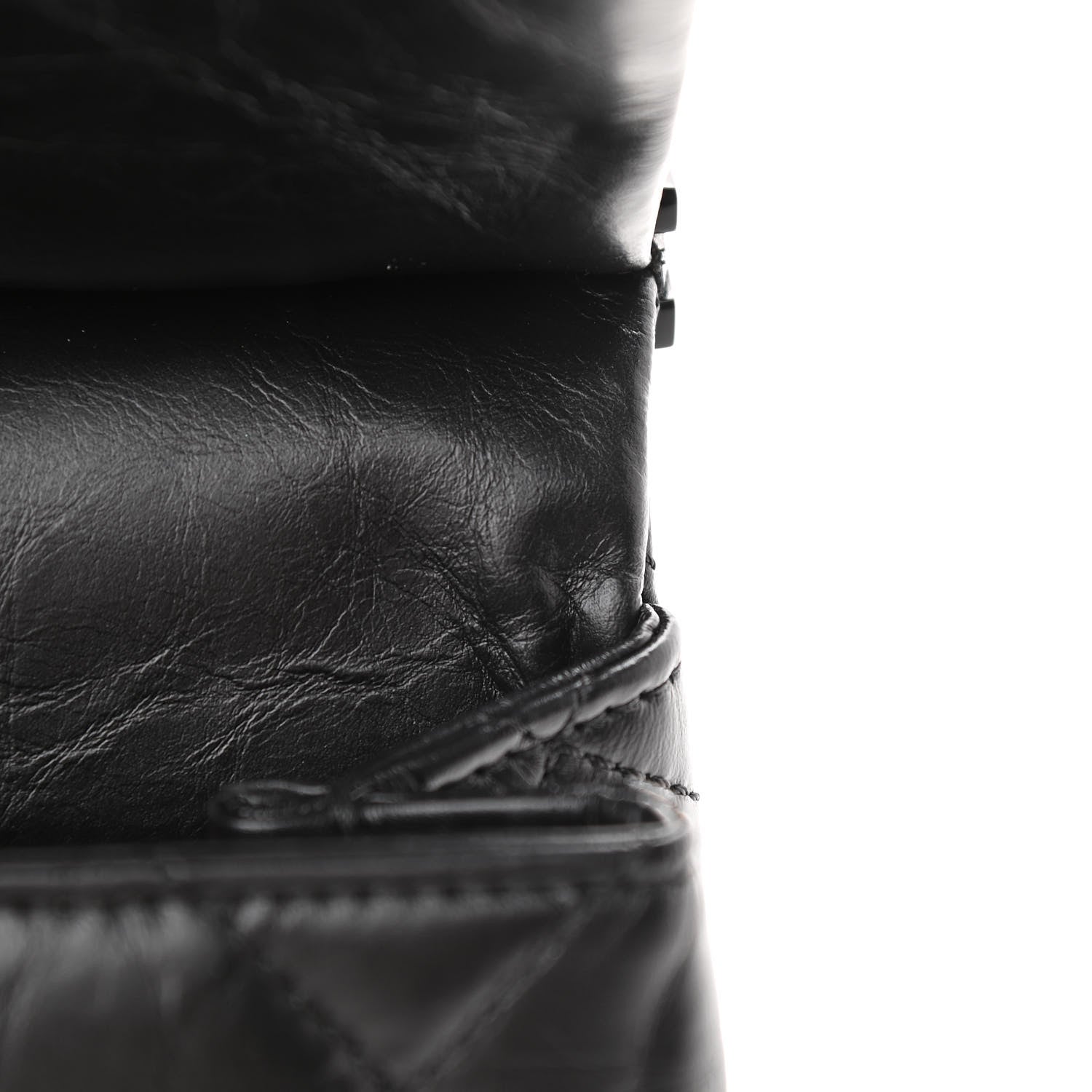 Chanel Aged Calfskin Quilted 2.55 Reissue Mini Hanger Flap Black 12 of 13
