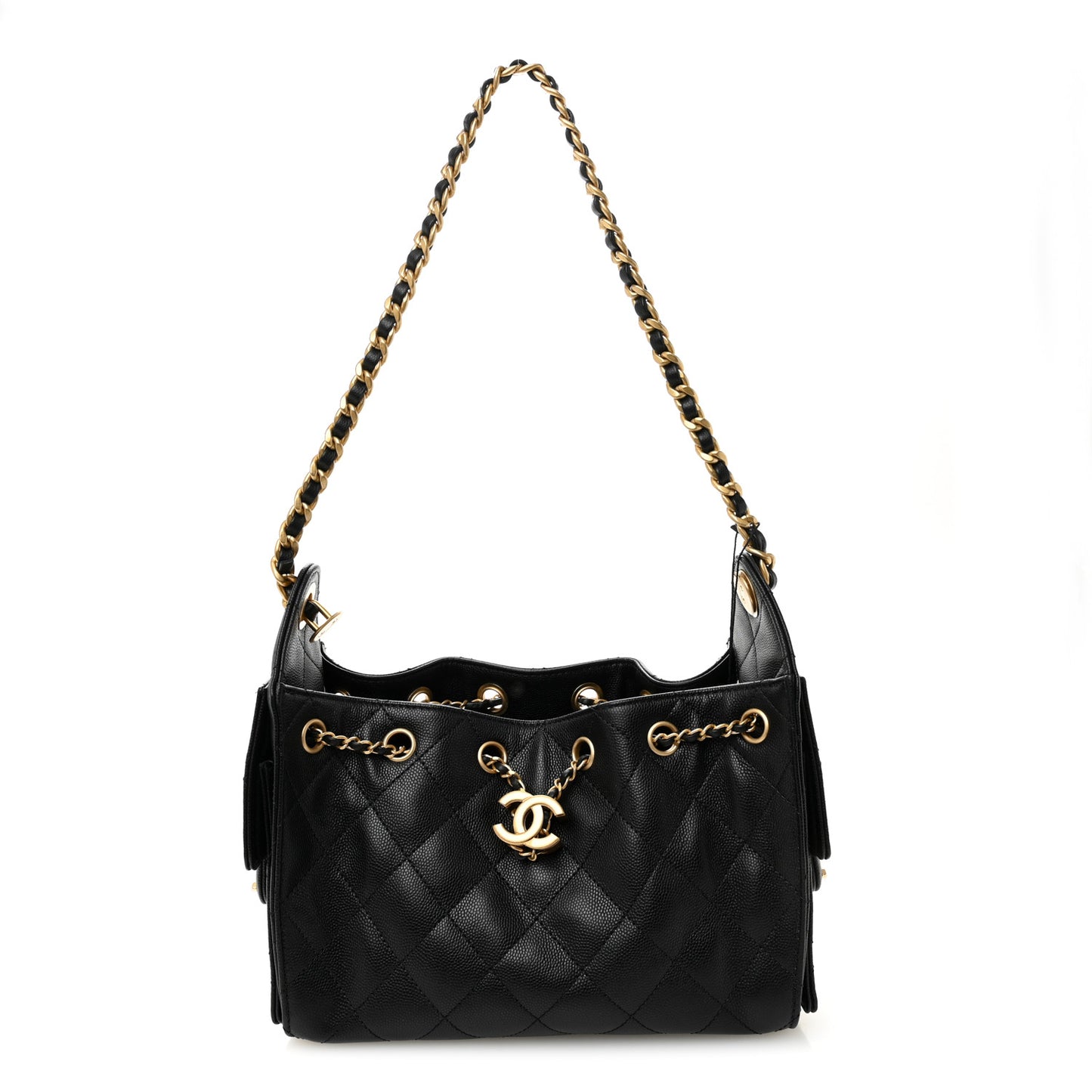 Caviar Quilted Mini Chanel 25 Handbag Black