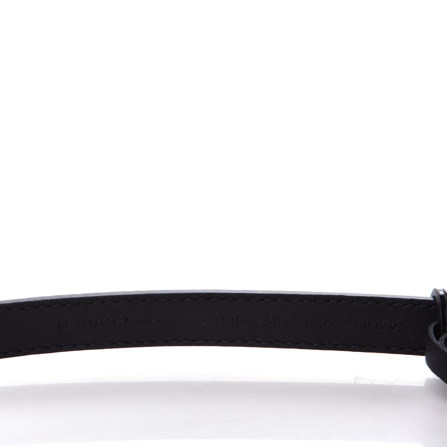 Gucci Skipper Calfskin Logo 15mm Belt 90 36 Black 5 of 5