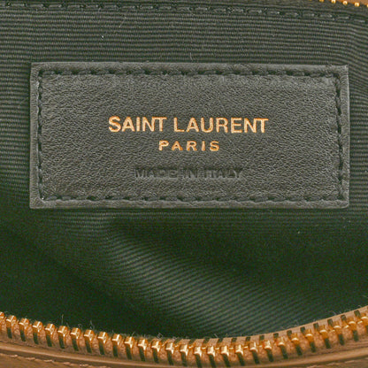 Saint Laurent Calfskin Y Quilted Monogram Medium Loulou Chain Satchel Dark Beige 7 of 11