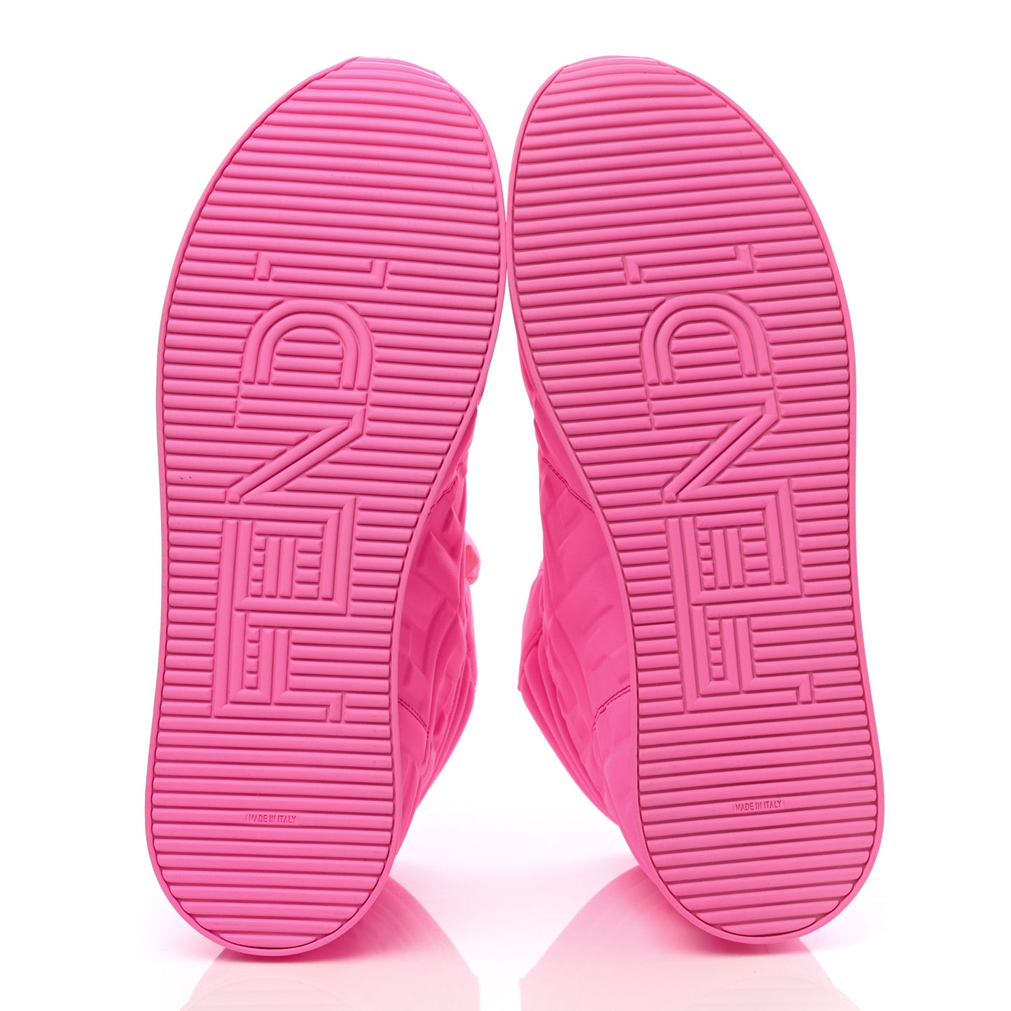 X NICKI MINAJ Lycra Macro FF Embossed Prints On High Top Sneakers 39 Pink