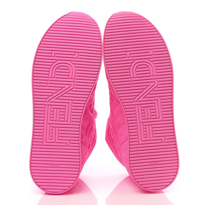 Fendi X NICKI MINAJ Lycra Macro FF Embossed Prints On High Top Sneakers 39 Pink 5 of 8