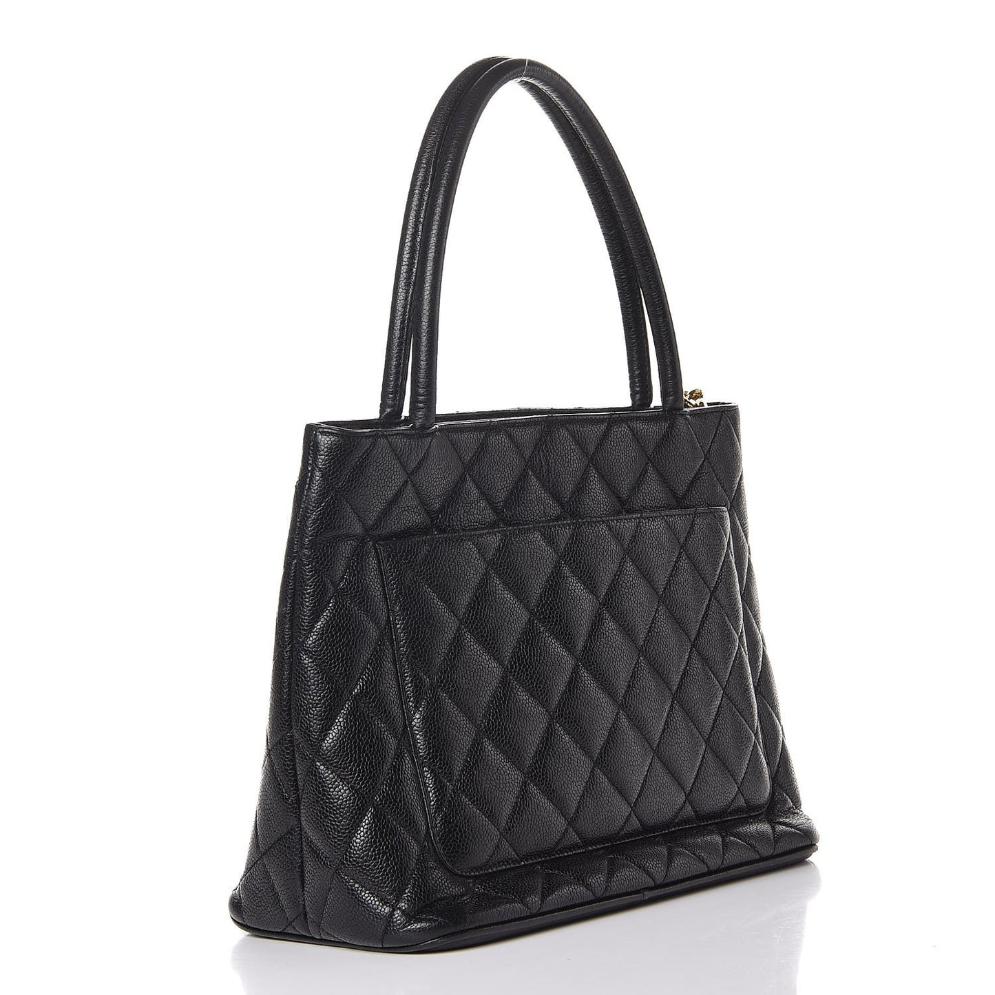 Caviar Quilted Medallion Tote Black