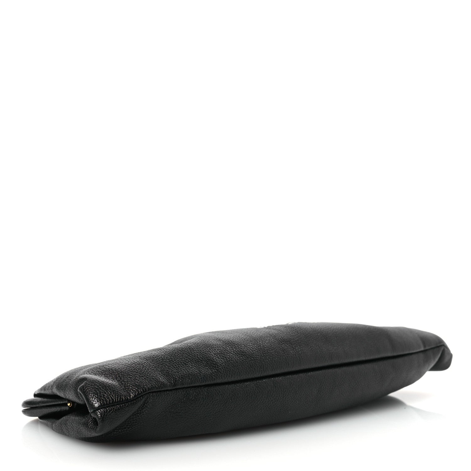 Balenciaga Grained Calfskin Logo Cloud Clutch XL Black 4 of 11