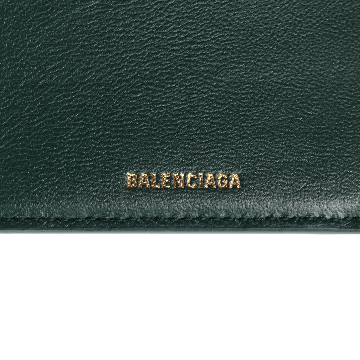 Shiny Calfskin Crocodile Embossed Hourglass Compact Wallet Forest Green