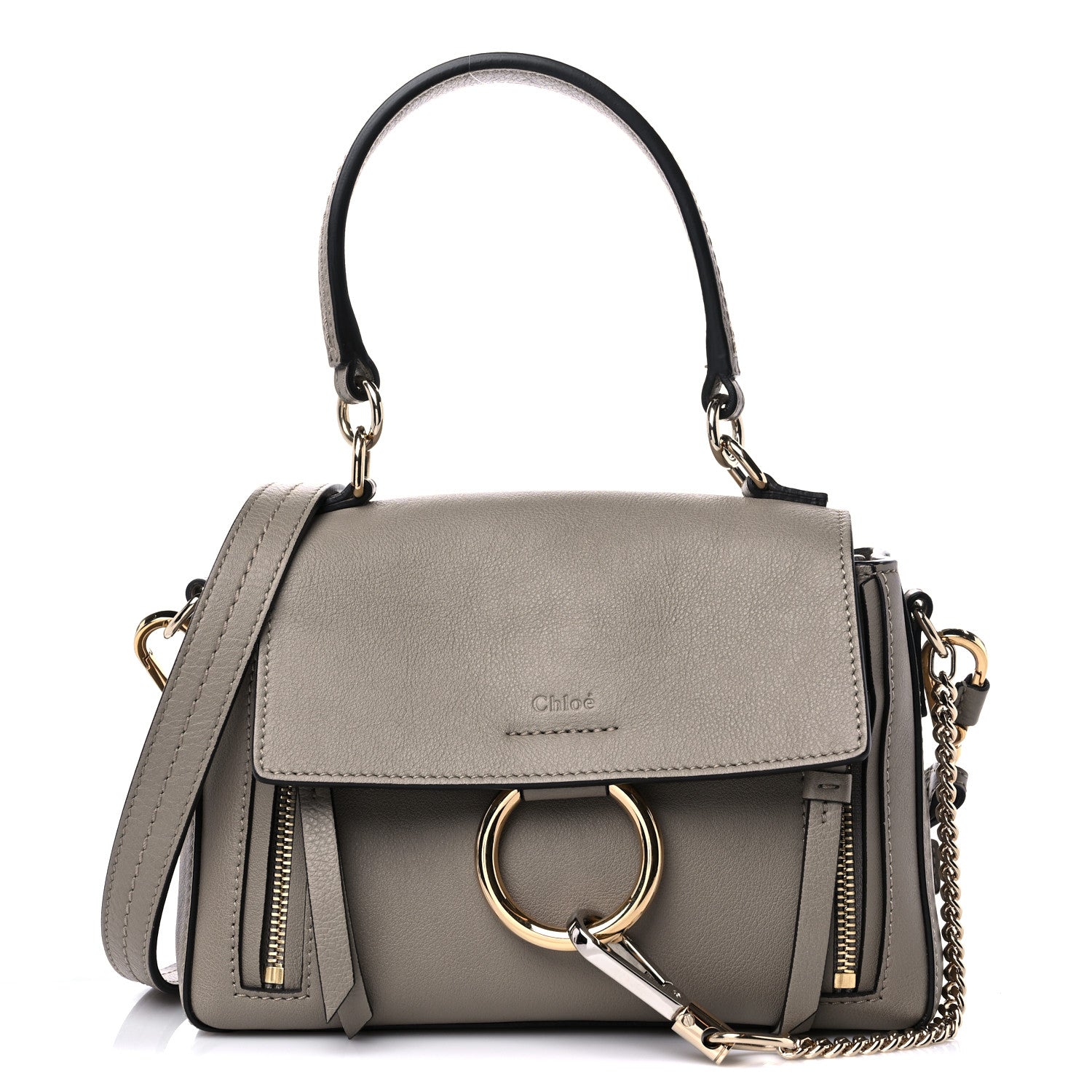 Chloe Calfskin Mini Faye Day Shoulder Bag Motty Grey 1 of 10