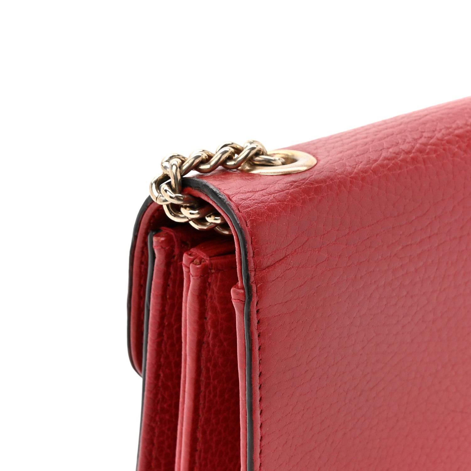 Gucci Dollar Calfskin Small Interlocking G Shoulder Bag Red 13 of 17