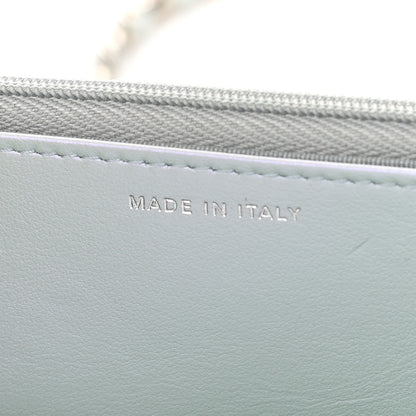 Chanel Iridescent Calfskin Quilted Wallet On Chain WOC Light Blue 6 of 10