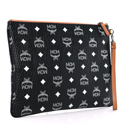 MCM Visetos Wristlet Pouch Black 2 of 9