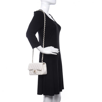 Chanel Lambskin Quilted Mini Rectangular Flap White 2 of 11