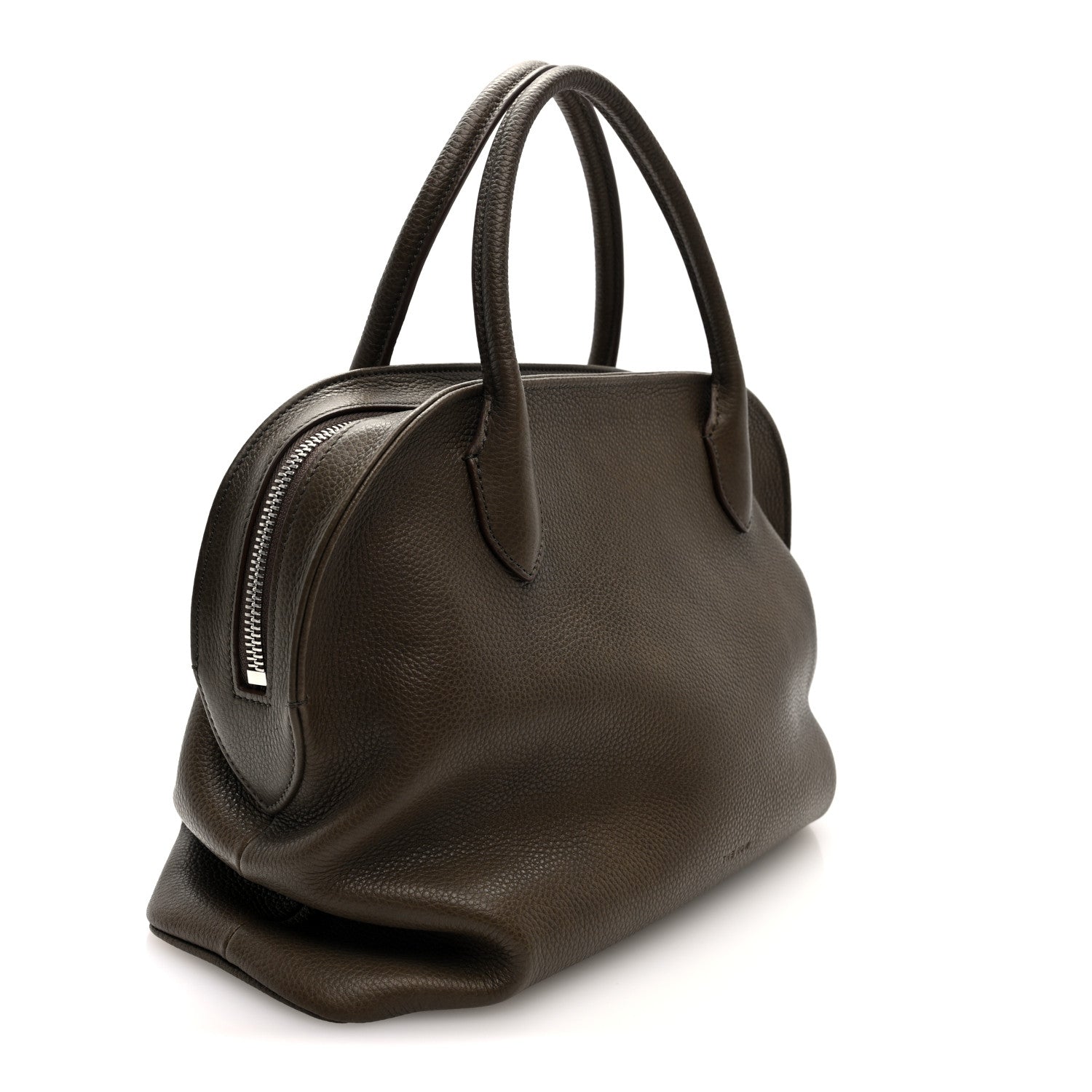 The Row Grained Saddle Calfskin Agnes Bag Truffle 3 of 10