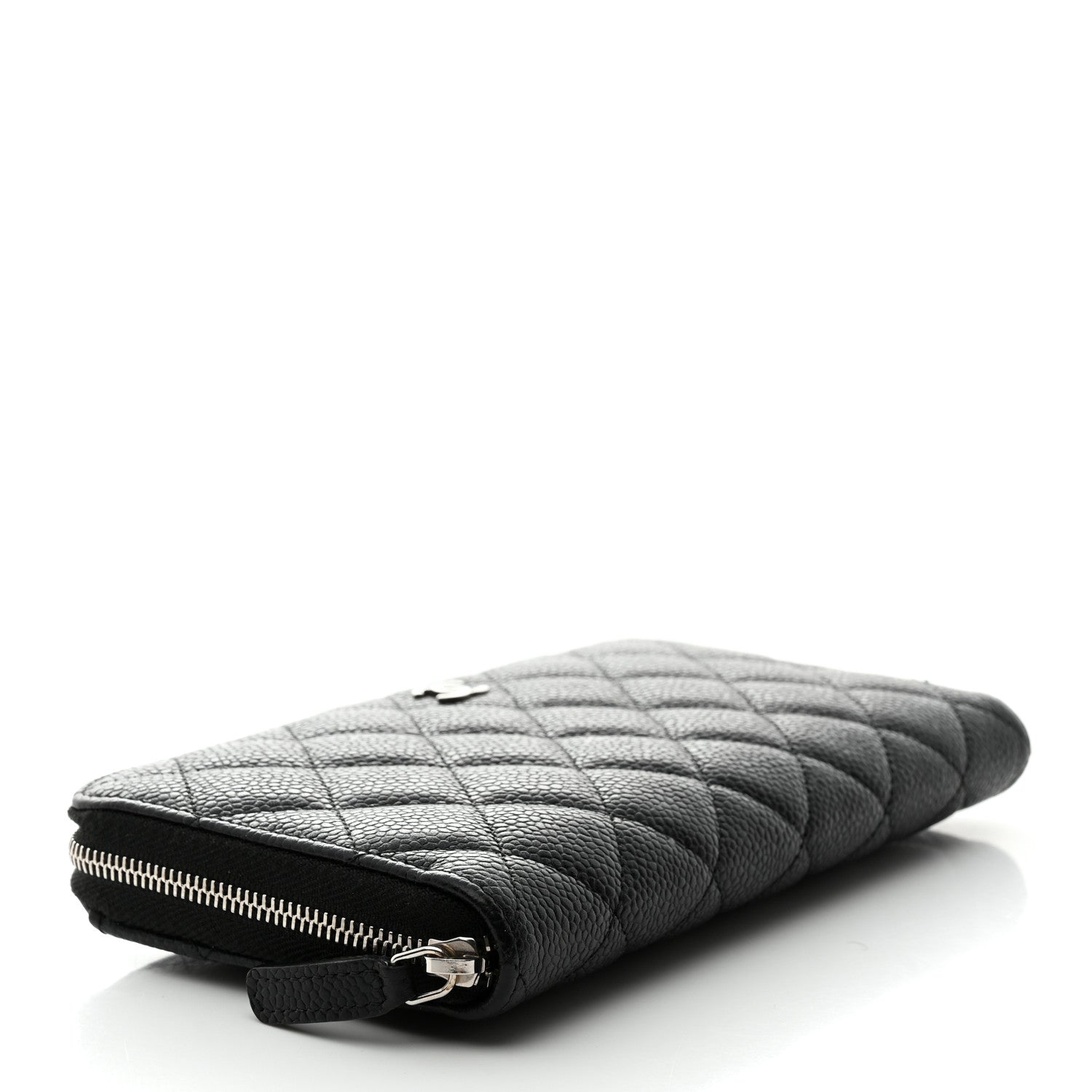 Chanel Caviar Quilted Large Gusset Zip Around Wallet Black 4 of 8