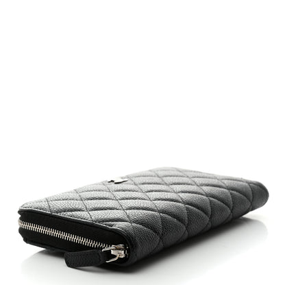 Chanel Caviar Quilted Large Gusset Zip Around Wallet Black 4 of 8