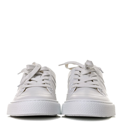 Hermes Calfskin Deep Sneakers 37 White Yellow 2 of 10