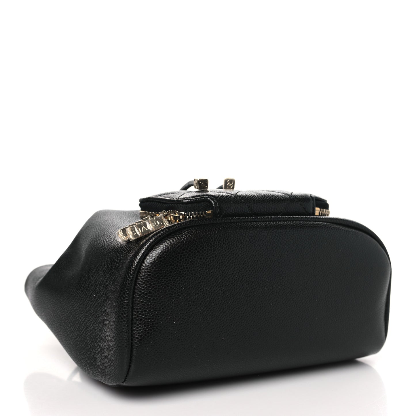 Caviar Quilted CC Pocket Bucket Bag Black