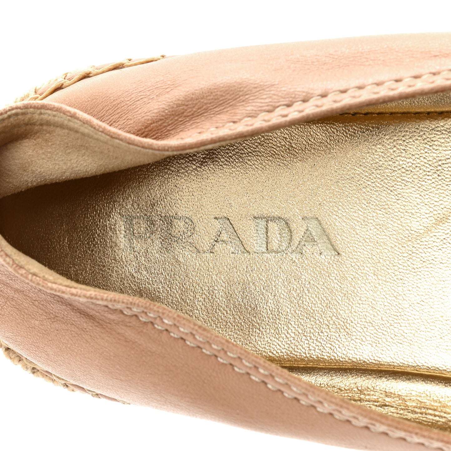 Nappa Logo Cap Toe 20mm Espadrilles 38.5 Beige