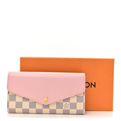 Louis Vuitton Damier Azur Sarah Wallet NM  Rose Ballerine 17 of 17