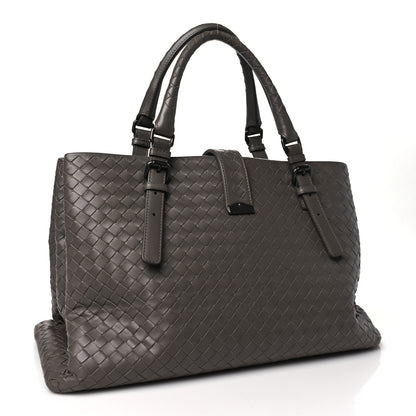 Bottega Veneta Nappa Intrecciato Medium Roma Tote Charcoal 3 of 9