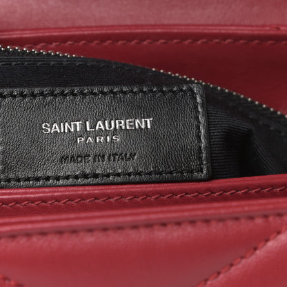 Saint Laurent Calfskin Y Quilted Monogram Toy Loulou Crossbody Bag New Lipstick 6 of 9
