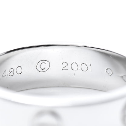 Cartier Platinum 5.5mm LOVE Ring 56 7.5 6 of 6