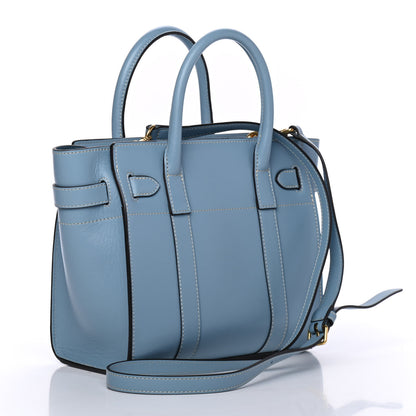 Mulberry Silky Calfskin Small Bayswater Zip Tote Nordic Blue 2 of 4