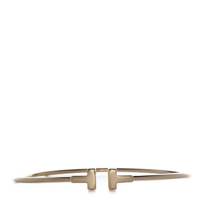 Tiffany 18K Yellow Gold Narrow T Wire Bracelet 1 of 4