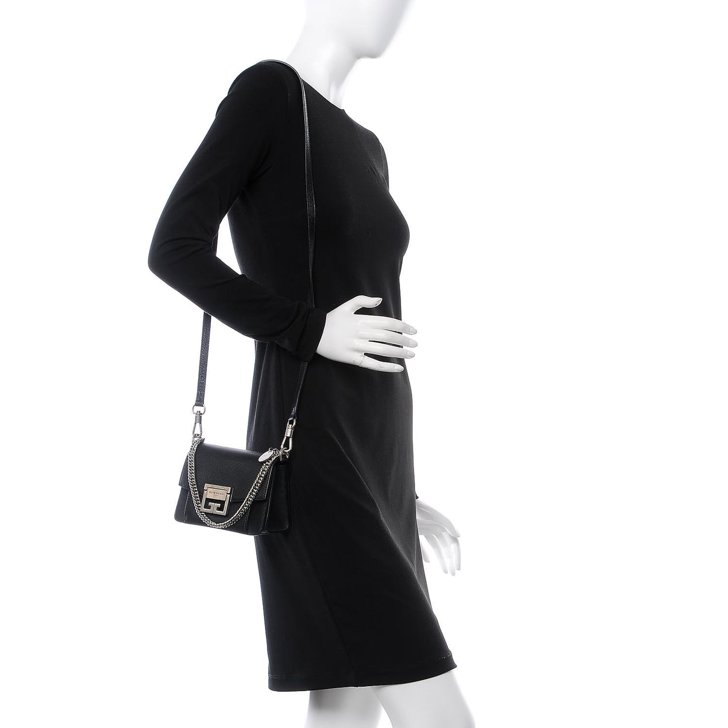 Goatskin Mini GV3 Shoulder Bag Black
