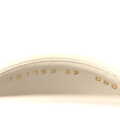 Gucci GG Supreme Monogram Granada Kid Angelina Platform 35mm Slingback Sandals 39 White Mystic White 6 of 9