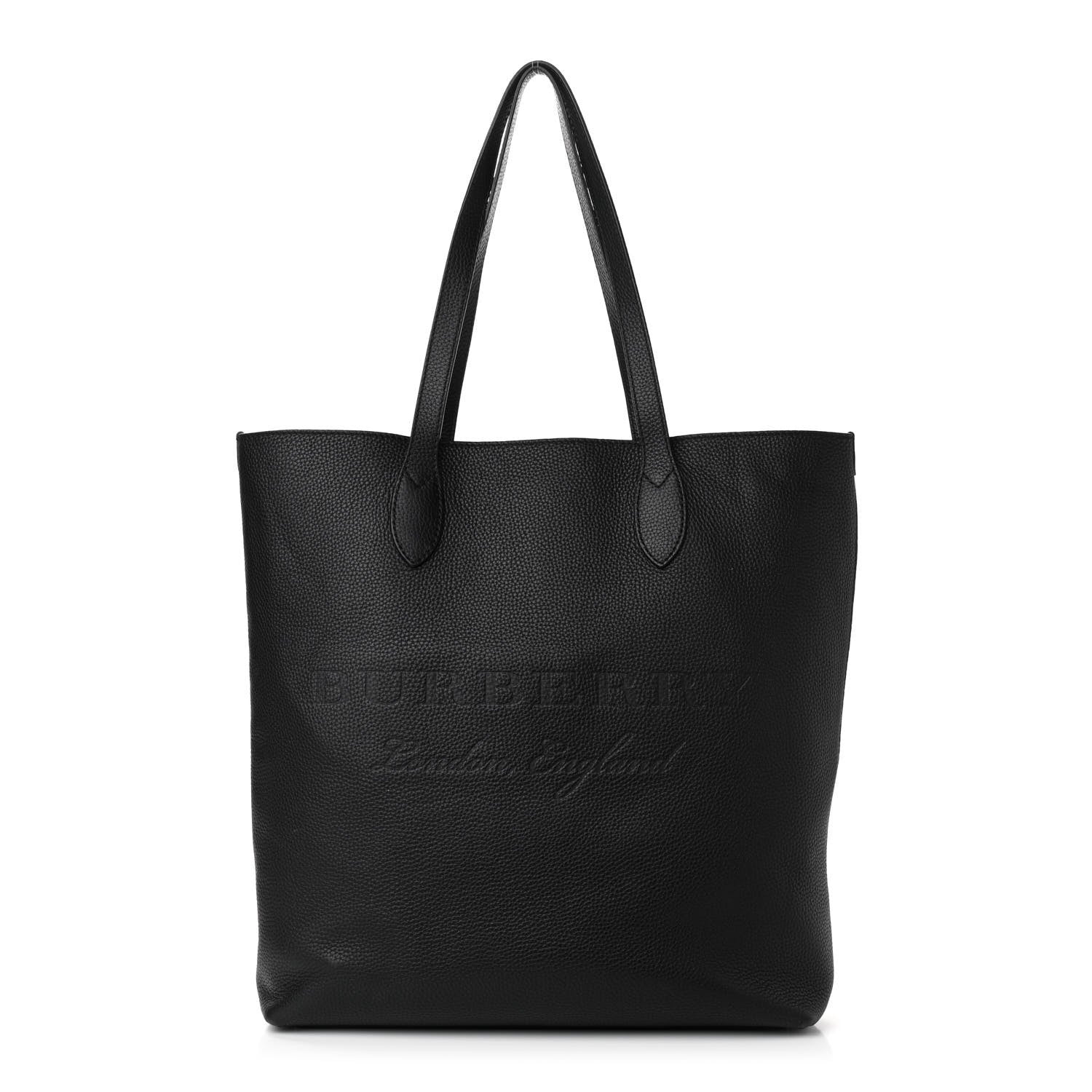Burberry Grainy Calfskin Remington Tote Black 1 of 11