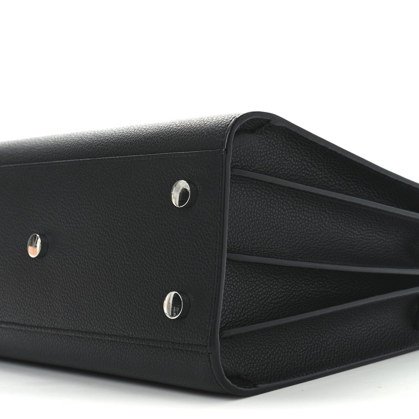 Grained Calfskin Baby Sac De Jour Black