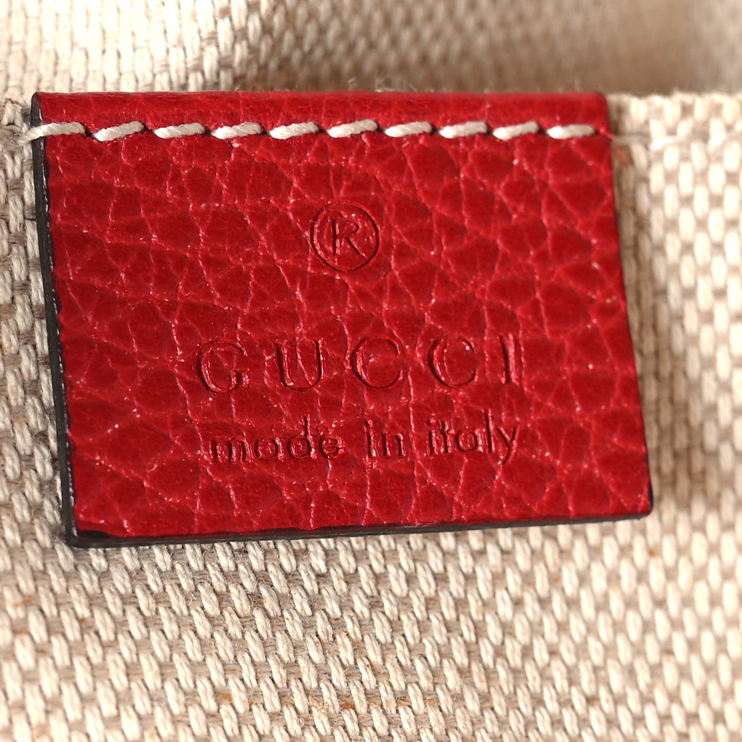 Gucci Pebbled Calfskin Bi-Color Soho Chain Backpack Red Navy 5 of 9