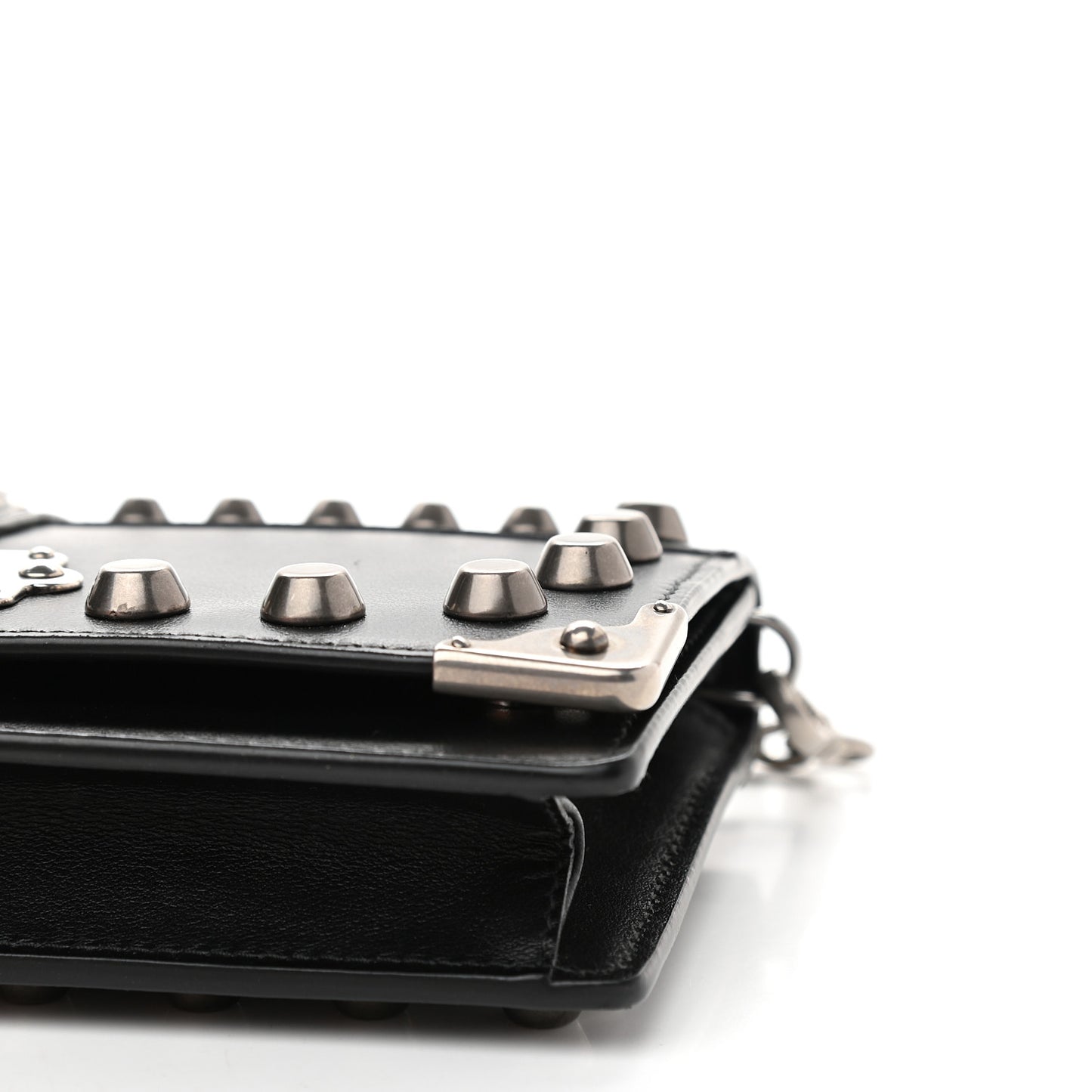 City Calfskin Cahier Studded Mini Bag Black