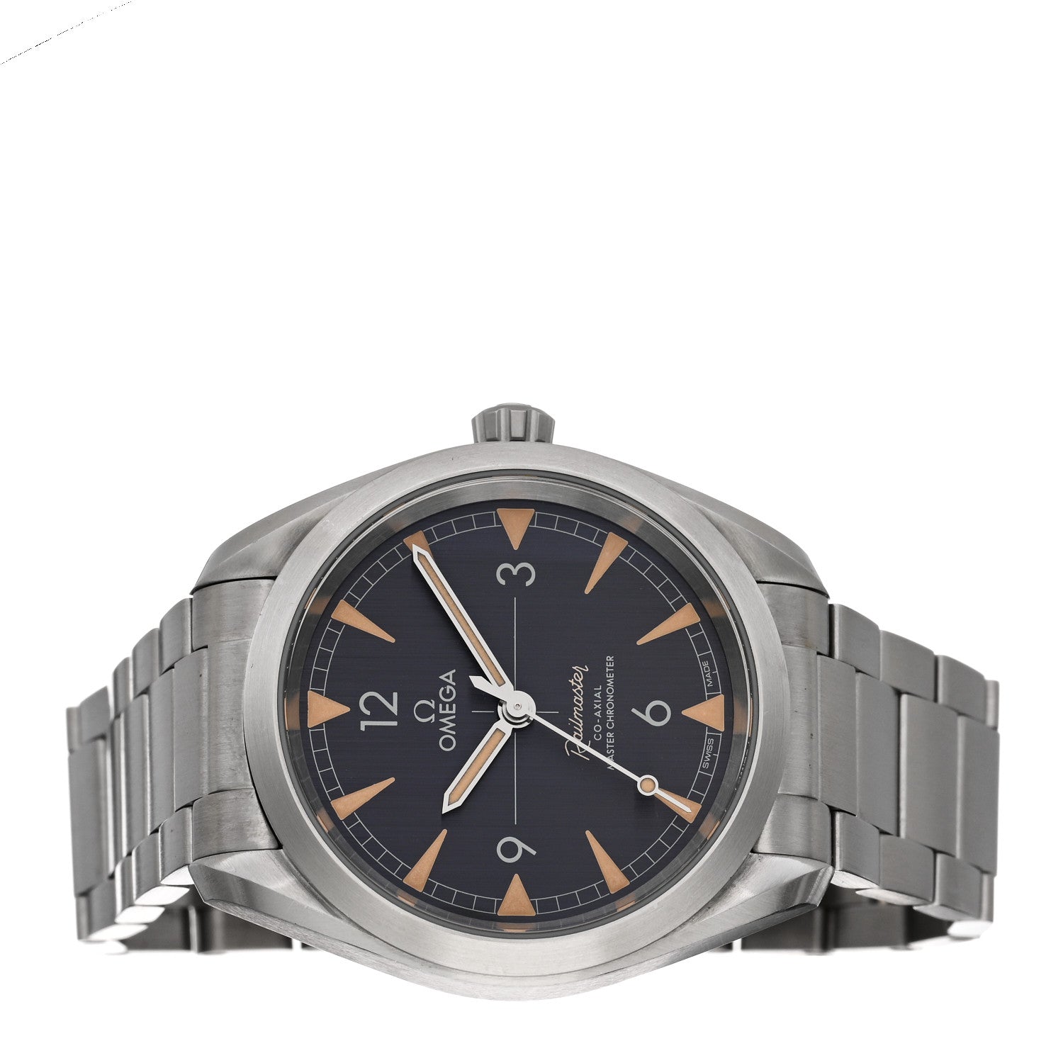 Omega Stainless Steel 40mm Railmaster Co-Axial Chronometer Automatic Watch Black 220.10.40.20.01.001 2 of 4