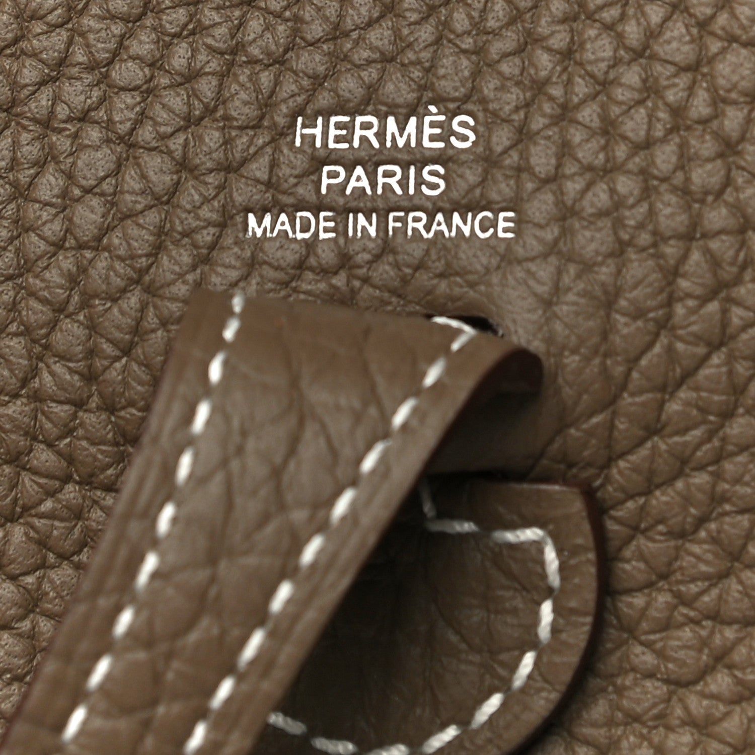 Hermes Taurillon Clemence Evelyne TPM Etoupe 6 of 12