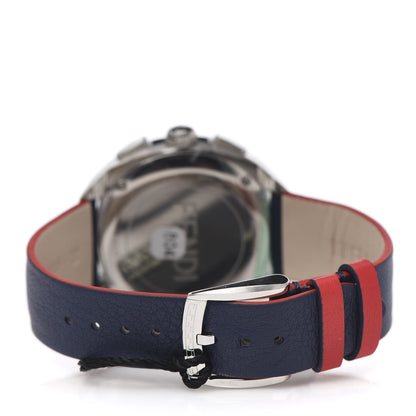 Fendi X FILA Stainless Steel Calfskin 40mm Momento Mania Quartz Watch 4 of 8