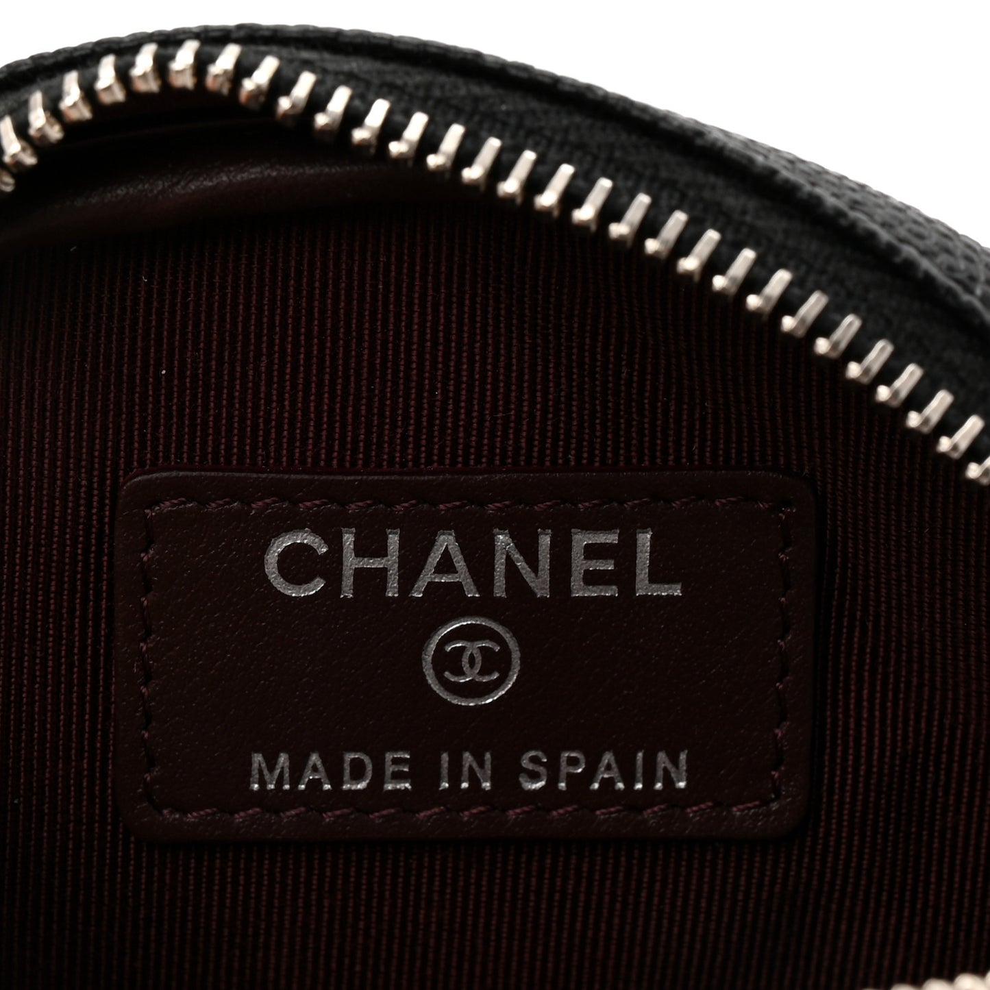 Caviar Quilted Zip Around Classic Coin Purse Black