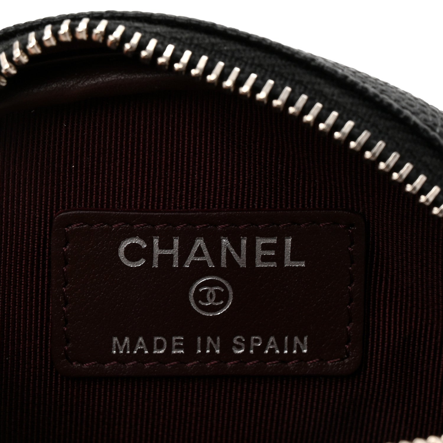 Chanel Caviar Quilted Zip Around Classic Coin Purse Black 6 of 7