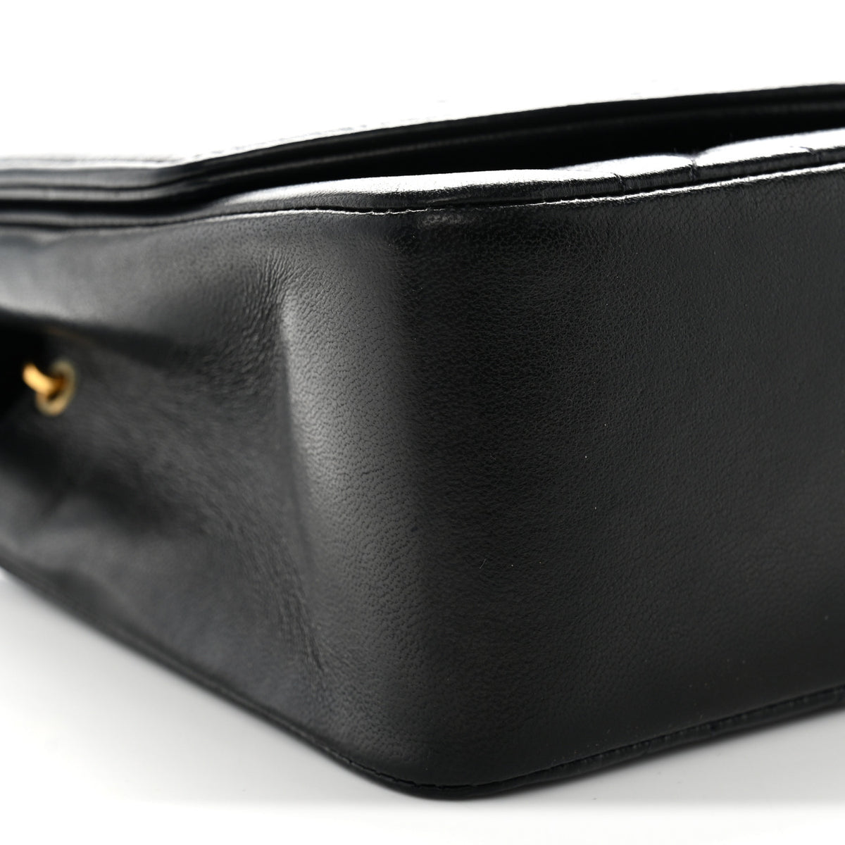 Lambskin Quilted Small Single Flap Black