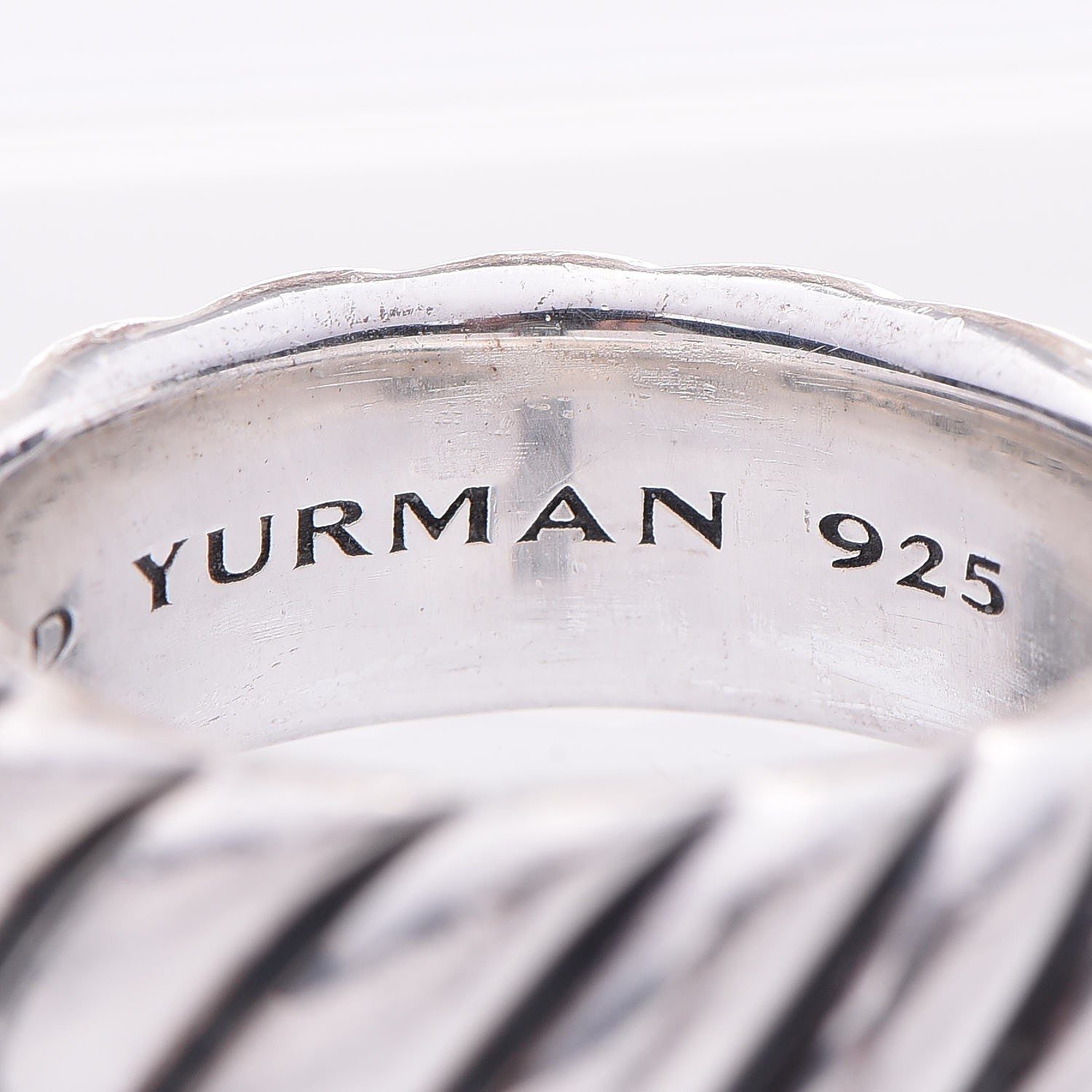 David Yurman Sterling Silver Cable Narrow Band Ring 62 10 4 of 4