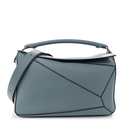 Loewe Calfskin Medium Puzzle Bag Stone Blue 1 of 11