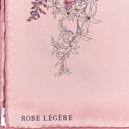 Hermes Silk Twill Robe Legere Scarf 90 Rose Hortensia Bleu 4 of 4