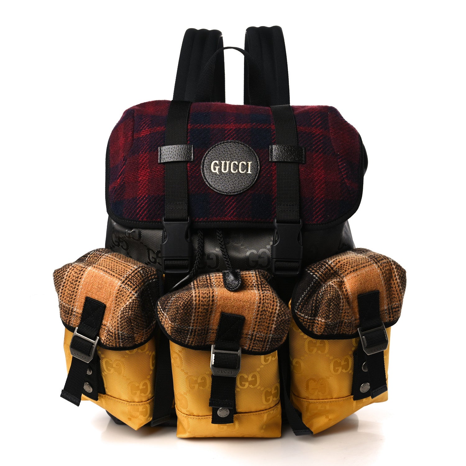 Gucci Tweed Econyl Nylon Monogram Off The Grid Utility Pocket Backpack Multicolor 1 of 9